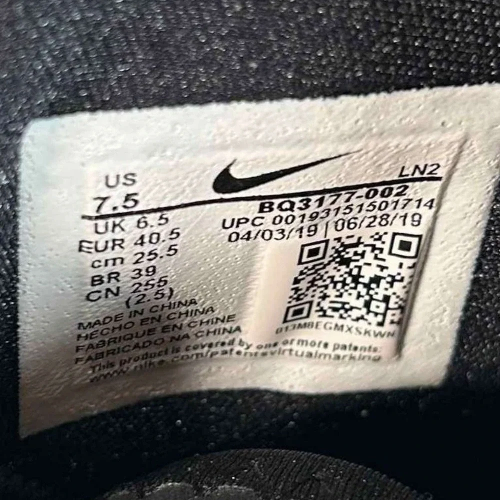 Nike LeBron 17 Black White Grey Basketball Shoes BQ3177-002 Mens 7.5
